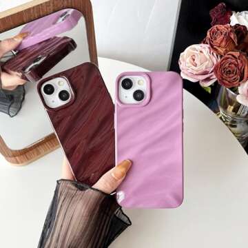 iPhone 15 Water Ripple Pattern Phone Case - Stylish Protection