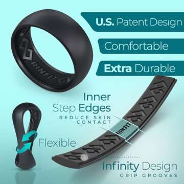 Rinfit Silicone Wedding Bands for Active Lifestyles