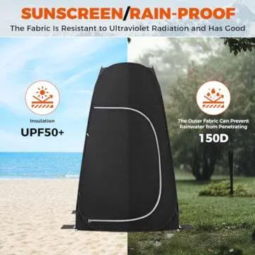 KingCamp Oversize Outdoor Shower Tents for Camping Dressing Room Portable Shelter Changing Room Shower Privacy Shelter Single/Double Shower Tent