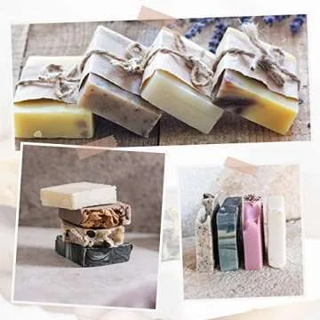 DOYOLLA Silicone Soap Loaf Molds Wood Box w/Wooden Covers for Homemade 42oz Soap Produce, Set of 2, (Total 84oz), Random Color