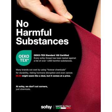 sofsy Matte Finish Red Semi-Sheer Ankle Socks Women [Made in Italy] 40 Den Anti-Slip Low Cut Nylon S...