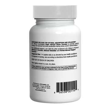 Dr. Wilson's Super Adrenal Stress Formula sustained Release nutrients for Daily Support 90 caplets