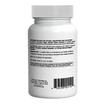 Dr. Wilson's Super Adrenal Stress Formula sustained Release nutrients for Daily Support 90 caplets