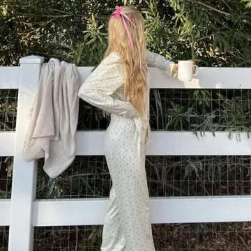 Argeousgor Women Y2k 2 Piece Pajamas Sets Floral Heart Long Sleeve Button Up Shirt Tops Pants Pjs Loungewear Sleepwear l A White