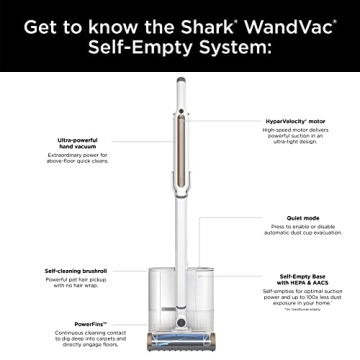 Shark WANDVAC Cordless Stick Vacuum HEPA Self-Empty Base