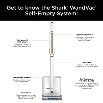 Shark WANDVAC Cordless Stick Vacuum HEPA Self-Empty Base