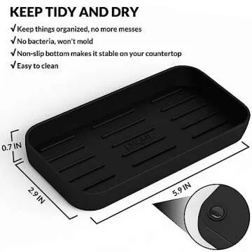 LMQML Soap Dispenser - 2 Pack, Antique Design Thick Glass Hand Soap Dispensers with Sturdy Tray; 304 Rust Proof Stainless Steel Black Pump, 12Pcs Stickers, for Kitchen, Bathroom