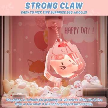 Skirfy Claw Machines for Kids,Kids Toys Mini Vending Machine with Squishy Fidget Toys Girl Toys,Candy Machine with Lights&Watch,Arcade Game Toy,Teen Girl Gift Trendy Stuff,Birthday Gift for Girls 8-10