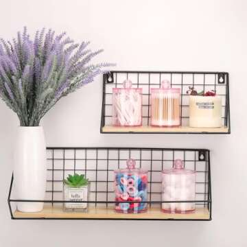 Tbestmax 12 oz, 10 oz Qtip Holder - 4 Pack Restroom Bathroom Organizers and Storage Containers, Pink Plastic Apothecary Jars with Lids for Cotton Ball, Cotton Swab, Cotton Round Pads, Floss