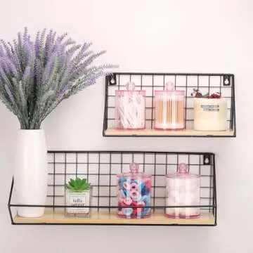 Tbestmax 12 oz, 10 oz Qtip Holder - 4 Pack Restroom Bathroom Organizers and Storage Containers, Pink Plastic Apothecary Jars with Lids for Cotton Ball, Cotton Swab, Cotton Round Pads, Floss