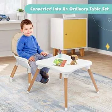 BABY JOY 5 in 1 Convertible High Chair for Infants and Toddlers