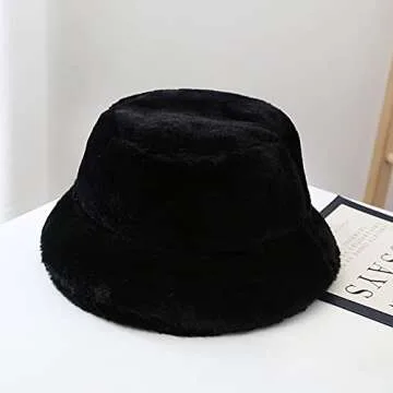 Taidor Fluffy Bucket Hat Stylish Winter Accessory