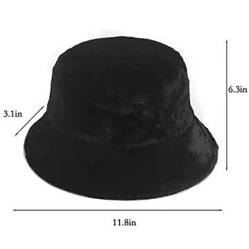 Taidor Fluffy Bucket Hat Stylish Winter Accessory