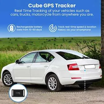 Cube GPS Tracker for Vehicles Assets Kids, Mini GPS Trackers for Dogs, Car Tracker Device: Real Time...