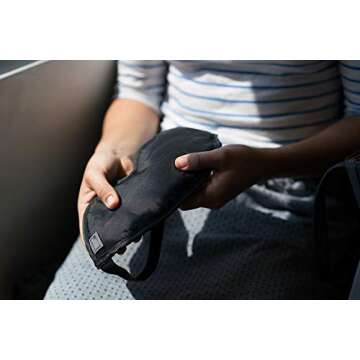 Lewis N. Clark Comfort Eye Mask + Sleep Aid to Block Light for Travel, Airplane, Hotel, Airport, Insomnia + Headache Relief with Adjustable Straps, 2 pack, Black