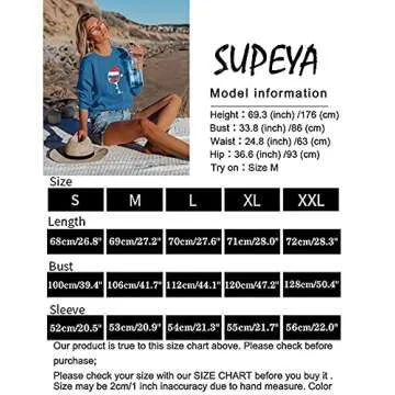 SUPEYA Women Red Wine Glass Christmas Sweatshirt Funny Christmas Pullover Xmas Santa Hat Graphic Blouse Tshirt Tops
