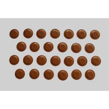 THOM Personalized Golf Marker A-Z, (Set of 2) for Golfers - Magnetic Ball Marker Handmade with 100% Vegan Leather - Fun Golf Stuff for Men - Customized Golf Gifts (C, Black/Brown)