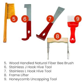 SunVara Bee Keeping Starter Kit Beekeeping Supplies, Bee Keeping Supplies-All Beekeeping Tools Bee Supplies and Equipment, Honey Bee Hive Starter Kit Tools Beekeeping Bee Smoker for Beekeeping