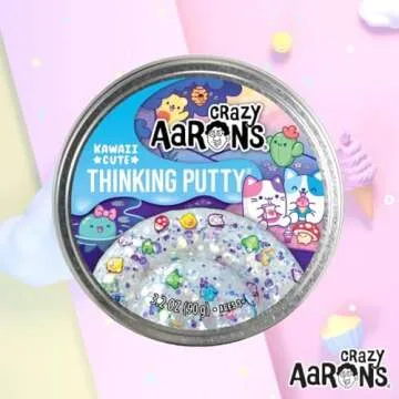 Crazy Aaron's Thinking Putty® - Kawaii Cute - See-Through Sensory Putty for Kids and Adults in a 4" Tin - Creative and Endless Fun, Stress Relief Therapy Toys, Never Dries Out - Made in USA
