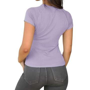 Stylish Abardsion Women's Crewneck Activewear T-Shirt