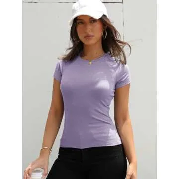 Stylish Abardsion Women's Crewneck Activewear T-Shirt