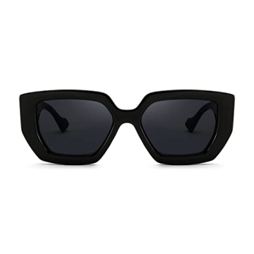 FEISEDY Oversized Square Sunglasses for Women Men Thick Frame Shades B4074