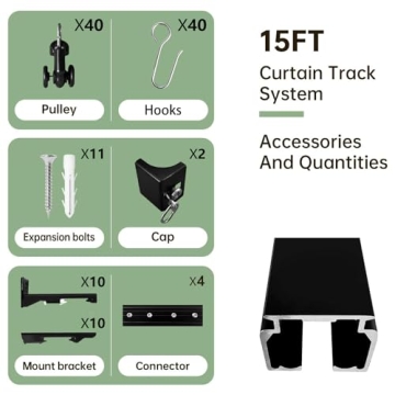 Heavy-Duty Ceiling Curtain Tracks for Home and Office