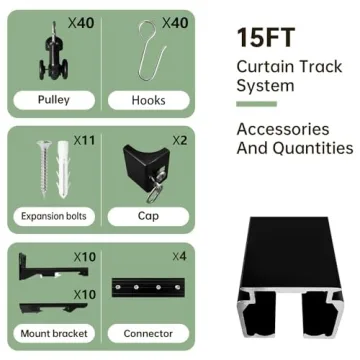 Heavy-Duty Ceiling Curtain Tracks for Home and Office