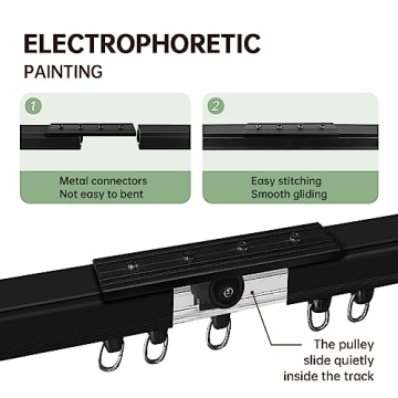 Heavy-Duty Ceiling Curtain Tracks for Home and Office