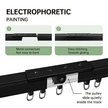 Heavy-Duty Ceiling Curtain Tracks for Home and Office