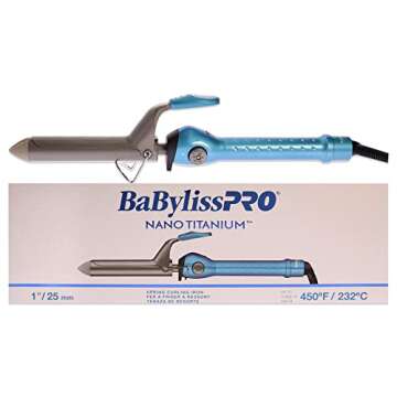 BaBylissPRO Nano Titanium 1 Inch Spring Curling Iron