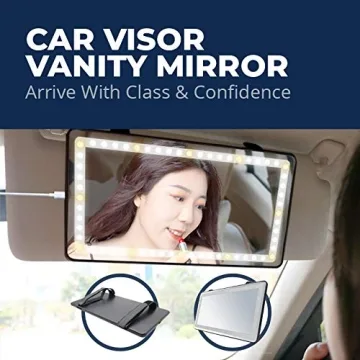 Revolutionary Car Visor Vanity Mirror with LED Lights