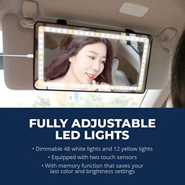 Revolutionary Car Visor Vanity Mirror with LED Lights