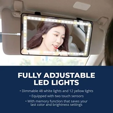 Revolutionary Car Visor Vanity Mirror with LED Lights