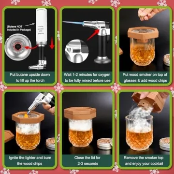 Whiskey Cocktail Smoker Kit - Perfect Mens Gifts for Christmas