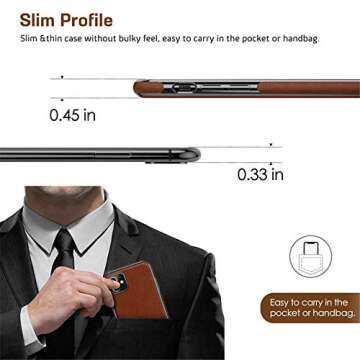 LOHASIC Elegant iPhone 11 PU Leather Case - Slim Protection