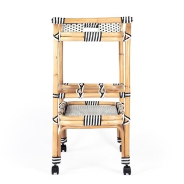 Beaumont Lane White Rattan Bar Cart