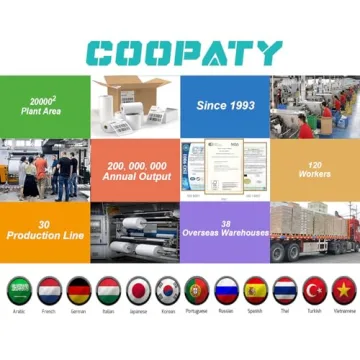 Coopaty Half Sheet Shipping Labels - 200 Durable Labels