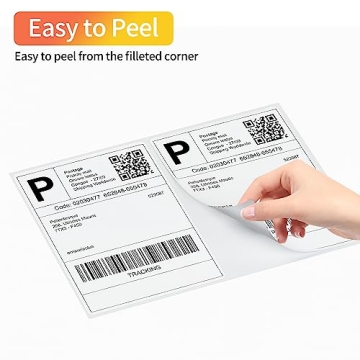 Coopaty Half Sheet Shipping Labels - 200 Durable Labels