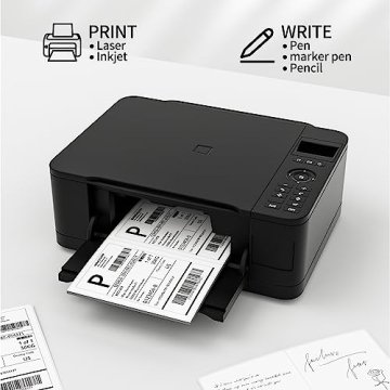 Coopaty Half Sheet Shipping Labels - 200 Durable Labels