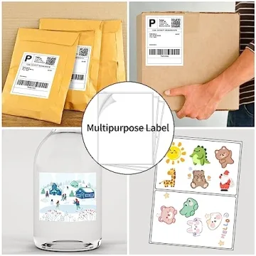Coopaty Half Sheet Shipping Labels - 200 Durable Labels
