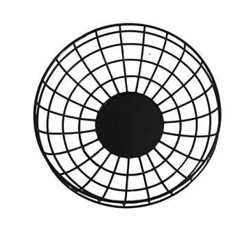 NIRMAN Rustic Fruit Bowl, Basket Holder for Kitchen Counters,Table Centerpiece, Farmhouse Decor, Party, Holiday Decoration, Vegetables Serving Bowls Iron Metal Wire, Round Shape Bowl Basket (10" X 4")