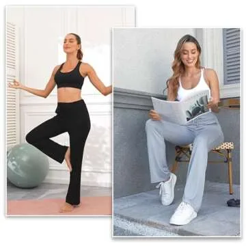 ADANIKI Womens Yoga Pants with Pockets Straight-Leg Loose Comfy Modal Drawstring Lounge Running Long Active Casual Sweatpants (Dark Grey, L)