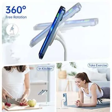 Syncwire Wireless Charging Stand - 2 in 1 Free Rotation Magnetic Charger Station for MagSafe Compatible with iPhone 16, 15, 14, 13, 12 Pro Max, Pro, Mini, Plus, AirPods