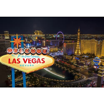 Leyiyi Las Vegas Night Backdrop 10x8ft for Events