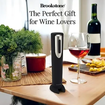 Brookstone Electric Wine Opener & Foil Cutter for Perfect Wine Moments