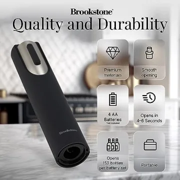 Brookstone Electric Wine Opener & Foil Cutter for Perfect Wine Moments