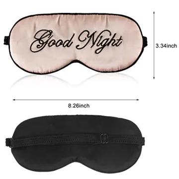Silk Sleep Eye Mask Adjustable Comfort for Travel & Sleep