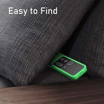 Fintie Protective Case for Apple TV 4K/ HD Siri Remote (1st Gen) - Honey Comb Lightweight Anti Slip Shockproof Silicone Cover for Apple TV 4K 5th 4th Gen Siri Remote Controller, Green Glow