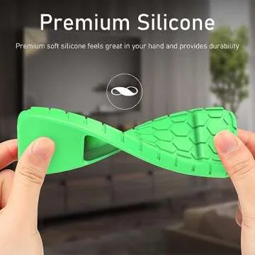 Fintie Protective Case for Apple TV 4K/ HD Siri Remote (1st Gen) - Honey Comb Lightweight Anti Slip Shockproof Silicone Cover for Apple TV 4K 5th 4th Gen Siri Remote Controller, Green Glow